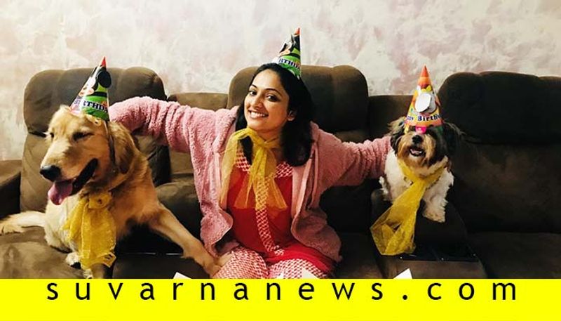 Kannada actress hari Prriya celebrates pets birthday