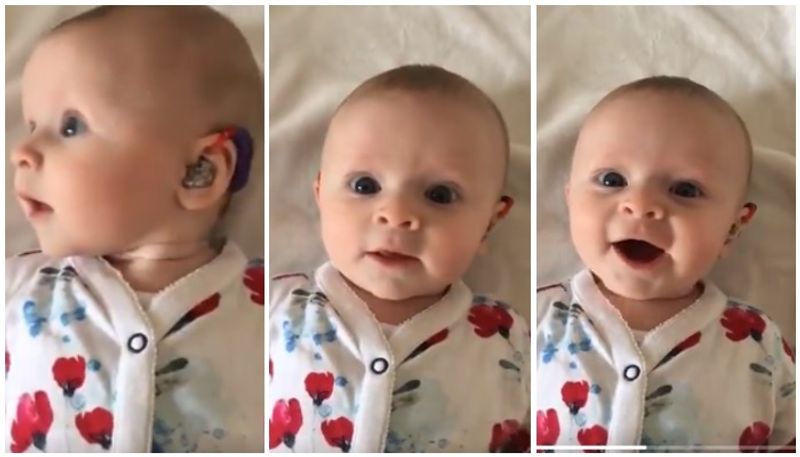 viral video in twitter with beautiful smile of four month old