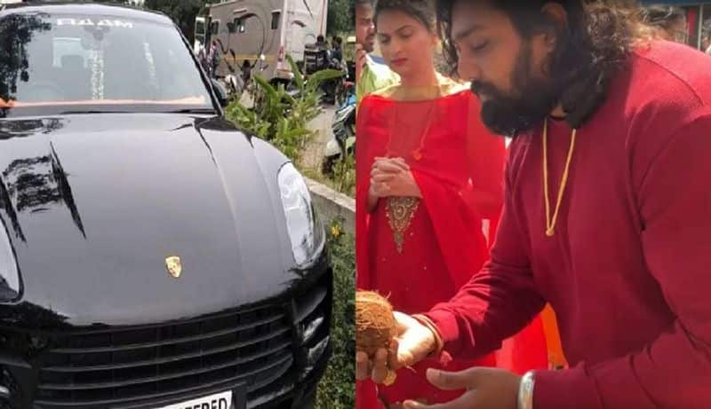 Kannada Actor dhruva sarja gift porsche macan s car to his wife Prerana