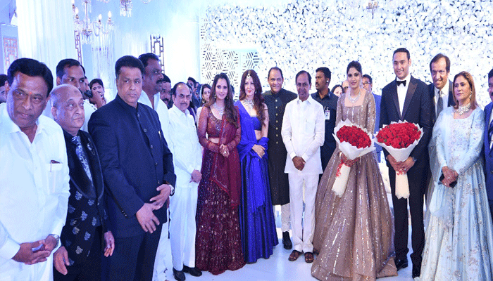 kcr attended the Anam And Asad marriage reception