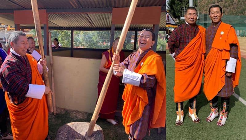 Bhutan prime minister and opposition leader join hands for national day celebration