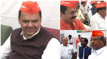 Fadnavis, other BJP MLAs enter Maha Assembly with 'I am Savarkar' caps, protest Rahul Gandhi's remark