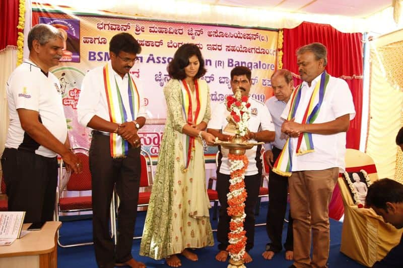 National Athelete sahana kumari inaugurate Bengaluru Jain sahakar sports day