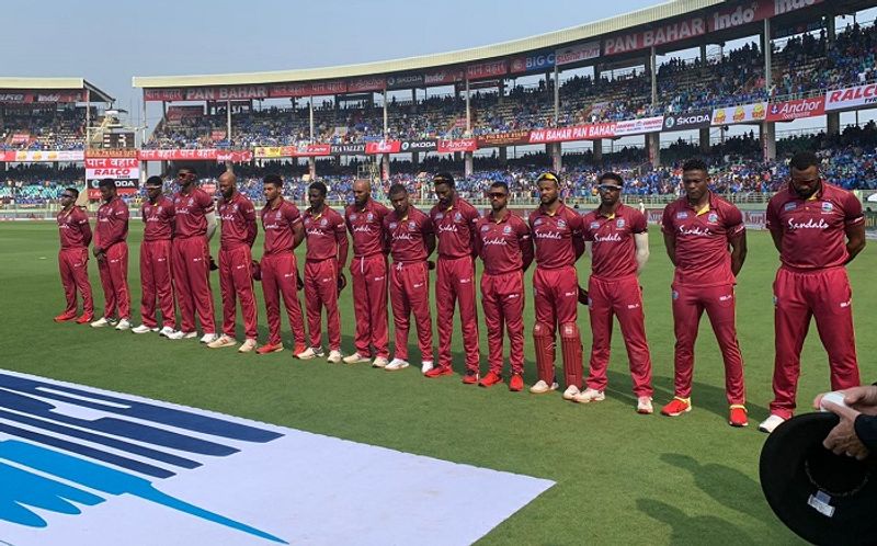 West Indies players wearing black armbands against team india in 2nd odi