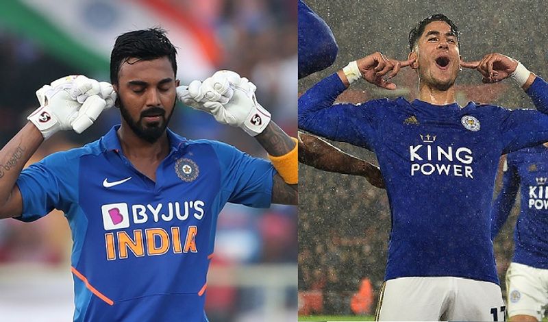 KL rahul century celebration looks like footballer Ayoze Perez celebration