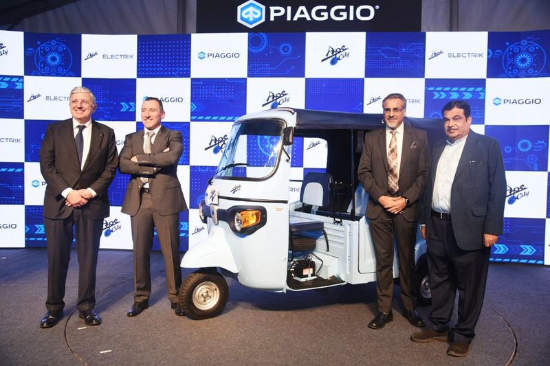 Piaggio Ape lunches electric goods passenger auto rickshaw in India