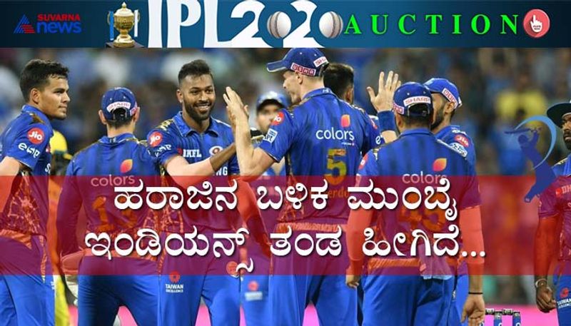 IPL 2020 Mumbai Indians final squad after player auction