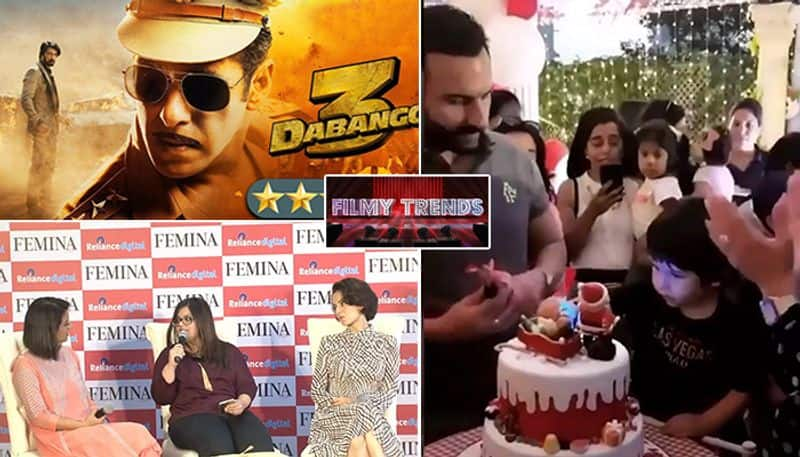 Filmy trends: From Dabangg 3's review to Taimur Ali Khan's birthday cute wishes