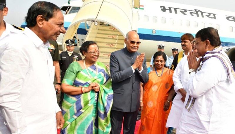 President Ram Nath Kovind reaches Hyderabad on week days visit