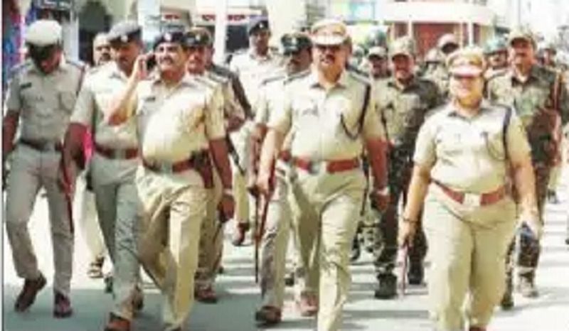 chamarajnagar police march past to prevent protest