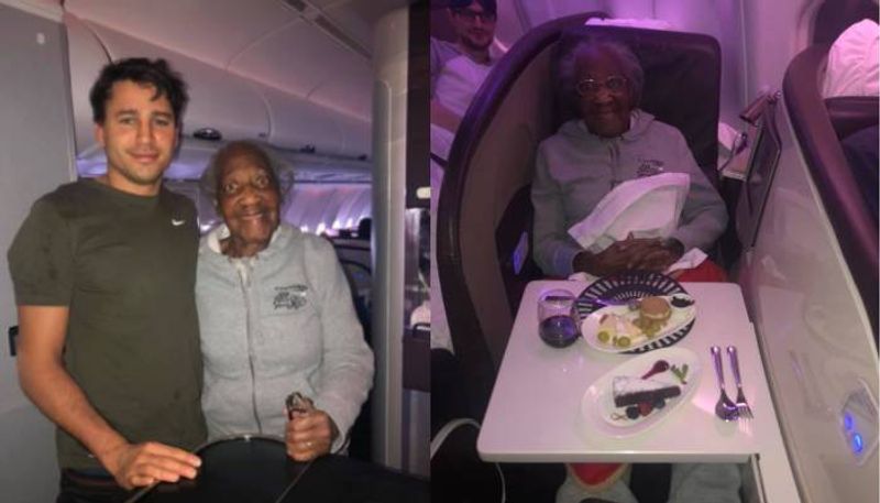 Man Gave Away His business Class Seat to a 88 year old women