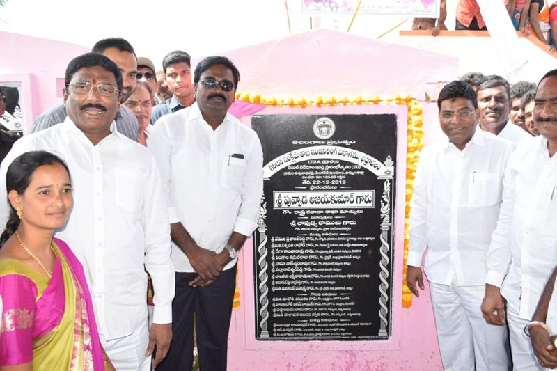 puvvada ajay inaugurates double bedroom houses at khammam