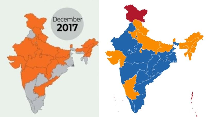 colour change of indian political map