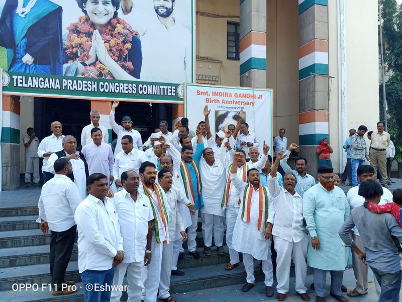 jharkhand results: celebrations at telangana congress office