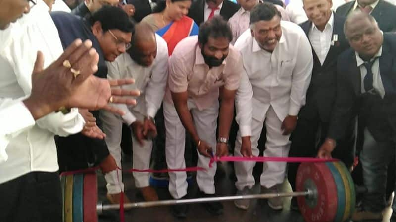 minister srinivas goudinaugurates telangana state weight lifting chmpionship