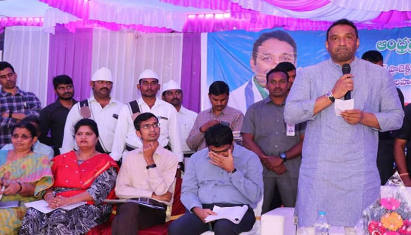 AP Minister Mekapati Goutham Reddy Visits his village ,gets emotional on stage