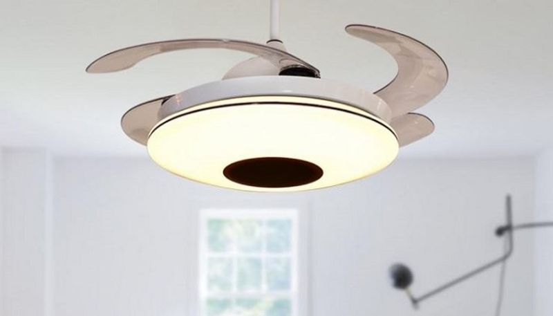 Multi-functional new fan with bluetooth speakers and provides light