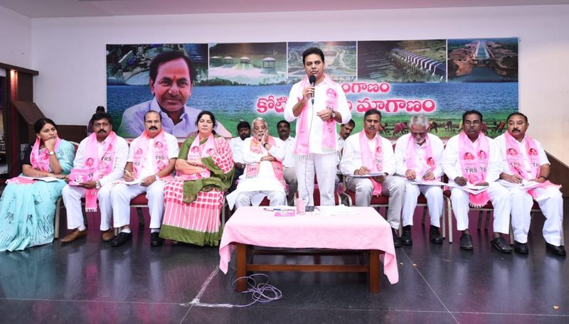 trs working president ktr satires on bjp over municipal elections