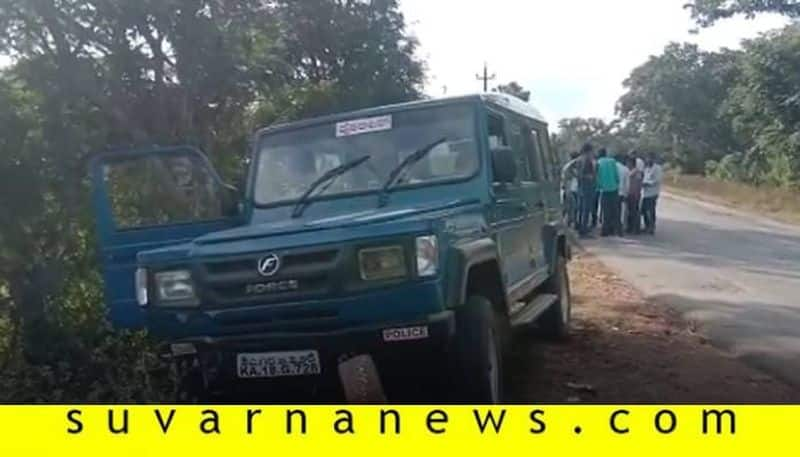 Thief attempts to steal Police Jeep In Chikmagalur