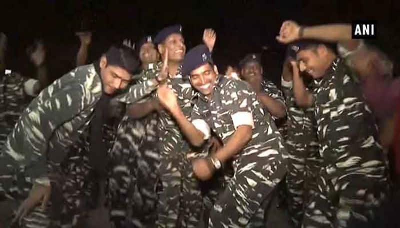 Jawans dance to celebrate New Year 2020 in Raipur