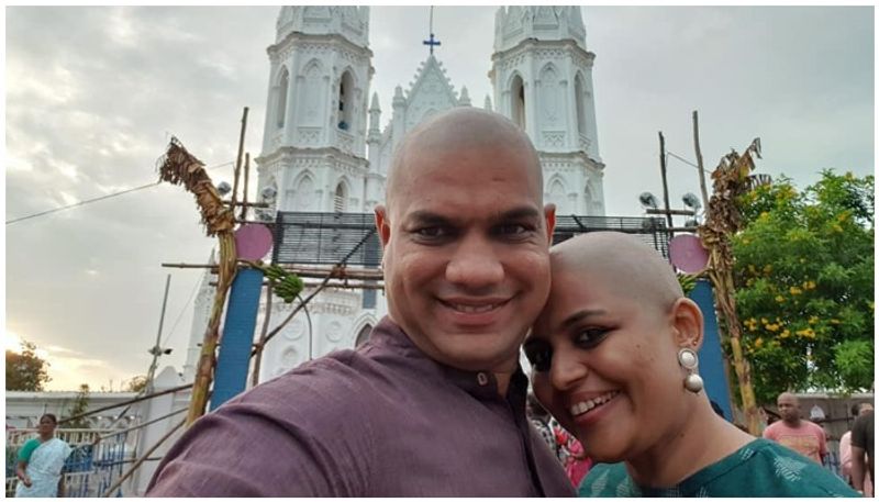 Hibi eden, Anna linda eden shave head  in velankanni