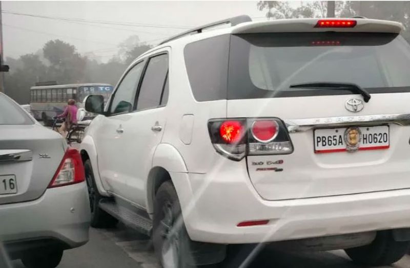 Inspector General of Police double fined for zebra crossing rules break Chandigarh