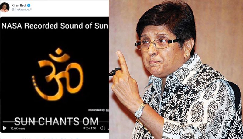 kiran bedi tweets sun chanting om sound video social media trolls