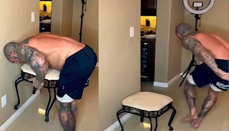 Chair challenge' has couples in hysterics as women easily complete the task - but men can't do it