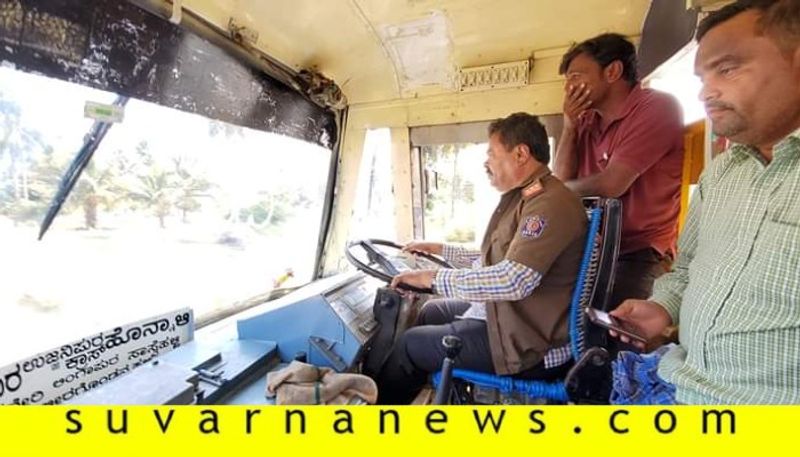 KSRTC Officials Gets Notice Who Gave Permission Allowed Honnali BJP MLA MP Renukacharya To Drive Bus