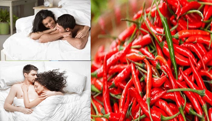 How does hot red pepper exert influence on male strength in bed