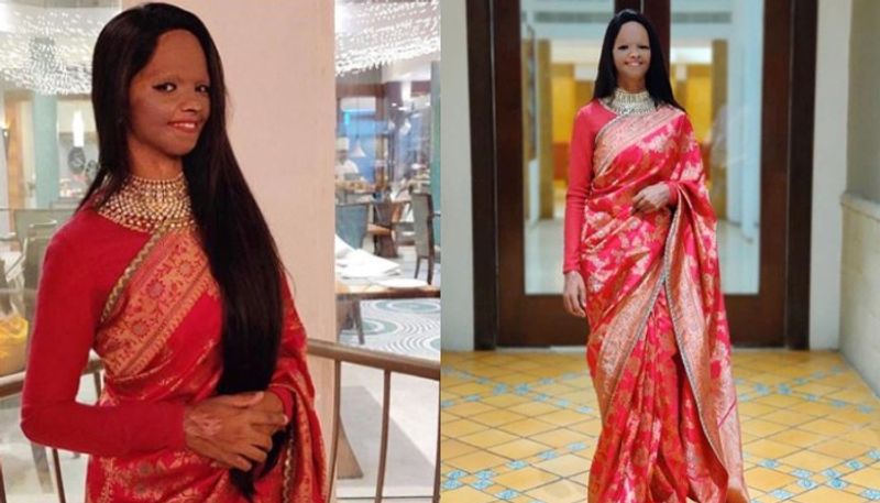 Laxmi Agarwal in rani pink silk saree  by  Sabyasachi Mukherjee