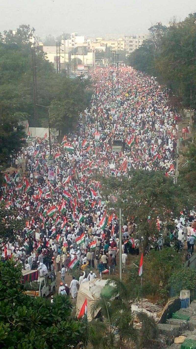 muslims tiranga rally gainst caa in hyderabad old city