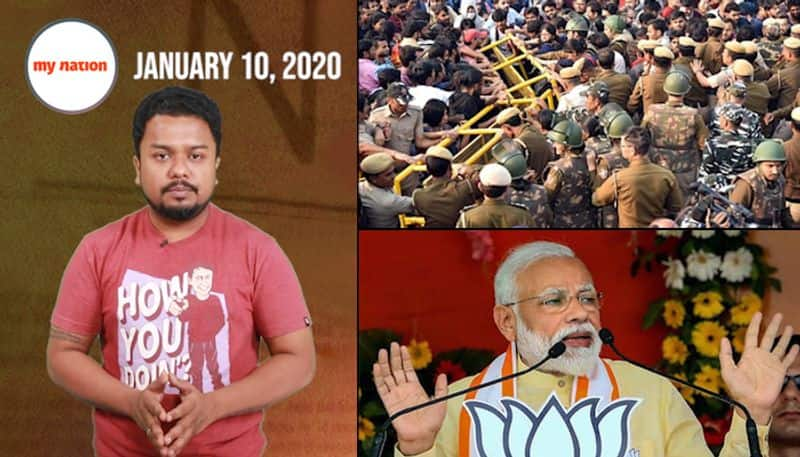 From police statements in JNU violence to PM Modi's Kolkata tour, see My Nation in 100 seconds