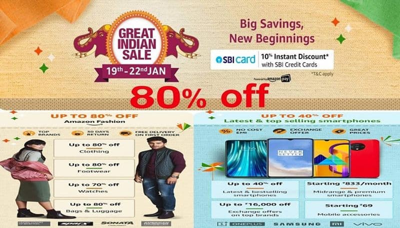 amazon announces great indian sale 2020 for sankranthi