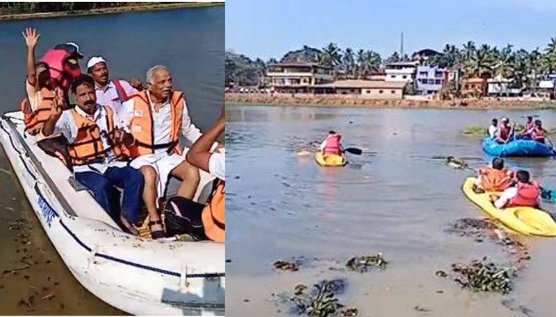 MLA Halappa Participated in Lake Cleaning  Sagar