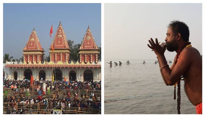 Pilgrims bath at Gangasagar