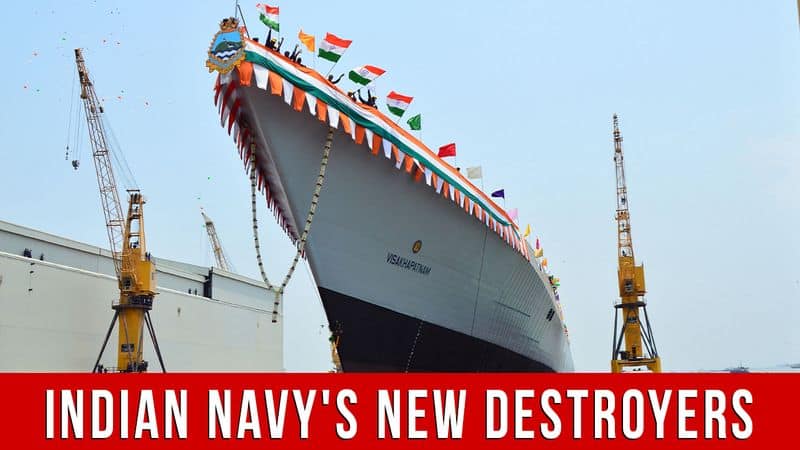 Indian Navys New Destroyers INS Visakhapatnam INS Mormugao And INS Imphal