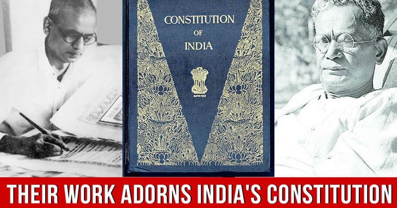 republic day india men artwork adorns constitution