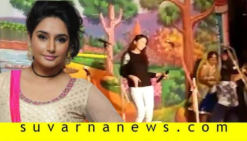 Actress Ragini Dwivedi Dance in Drama in Badami Banashankari Fair