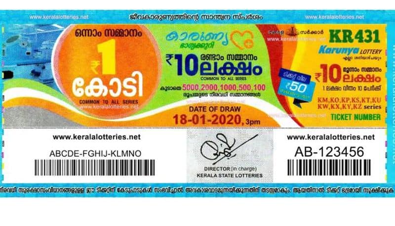 Kerala Lottery Karunya KR-437 29-02-2020 Lottery Result