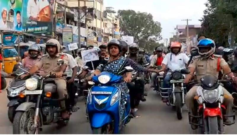 ysrcp  mla roja scooty driving at puttur