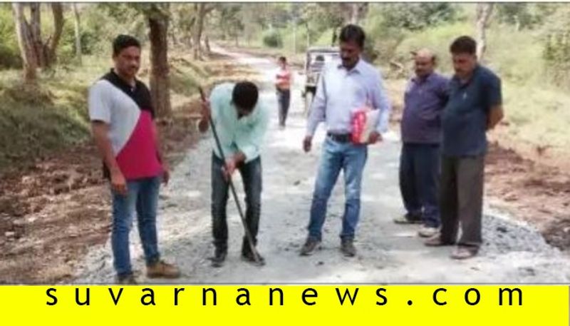 officers break roads to check quality of construction work