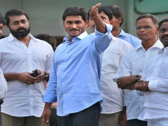 Jagan meets in Naidu's village, TDP gets turmeric washed with turmeric water