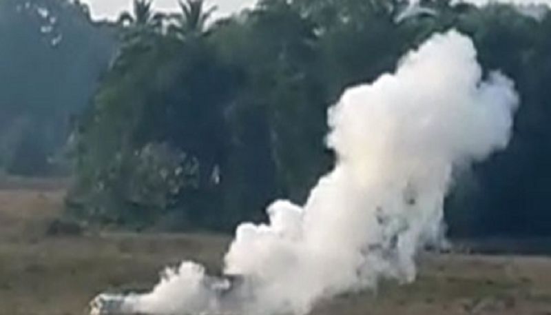 squad successfully detonates the bomb which was found at Mangaluru airport