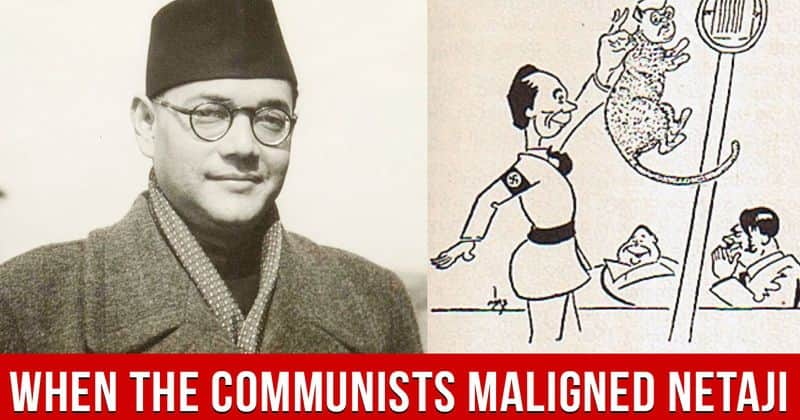 leftists communists maligned netaji subhas chandra bose cartoons