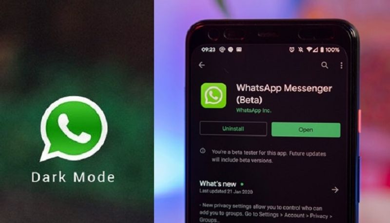 whatsapp dark mode feature in android beta version