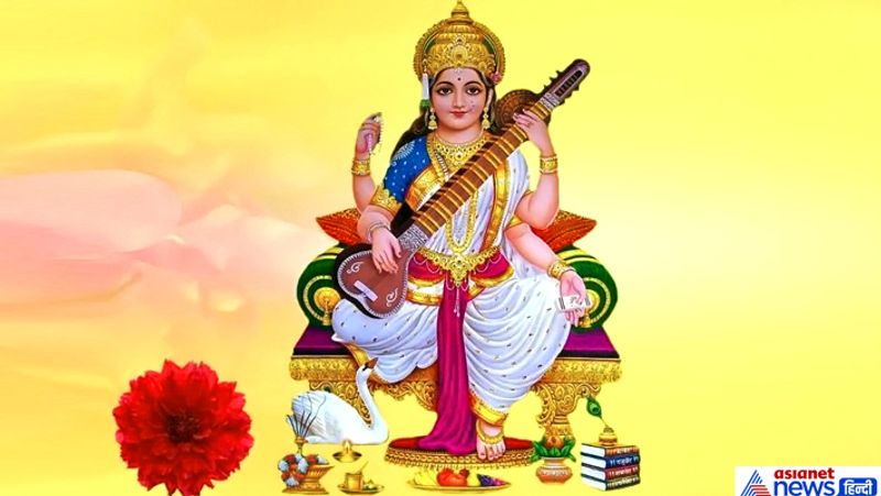 heres reasons behind why goddess saraswati wear white saree and hold veena and books in hands in tamil mks