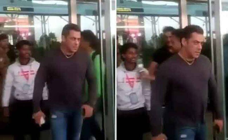 Salman Khan Snatches Phone From Fan Trying To Take Selfie In Airport