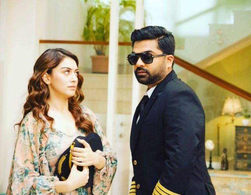 Simbu and Hansika Close Huge Photo in Maha Shooting Spot Going Viral