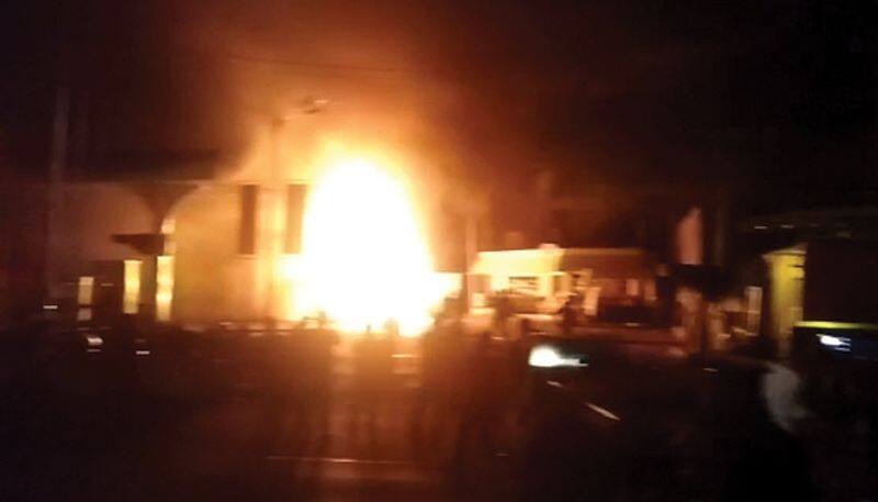 Bus Catches Fire In Bengaluru Petrol Bunk